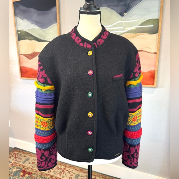 Geiger Colorful Patterned Wool Jacket - Picture 2 of 8